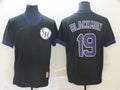 Men's Colorado Rockies Charlie Blackmon #19 Black Replica Baseball Jerseys
