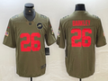 Men's Philadelphia Eagles Saquon Barkley #26 Olive Game Jerseys