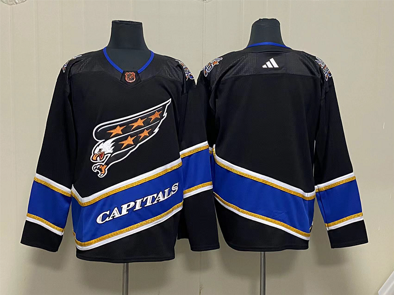 Men's Washington Capitals Black Player Blank NHL Game Jersey