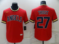 Men's Los Angeles Angels Mike Trout #27 Red Replica Player Jerseys