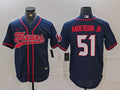 Men's Houston Texans Will Anderson Jr. #51 Navy Player Jerseys