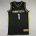 Men's Minnesota Timberwolves Anthony Edwards #1 Black Swingman Jerseys