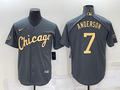 Men's Chicago White Sox Tim Anderson #7 Gray Replica Player Jerseys