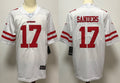 Men's San Francisco 49ers Emmanuel Sanders #17 White Game Jerseys