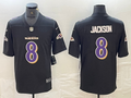 Men's Baltimore Ravens Lamar Jackson #8 Black Fashion Game Jerseys