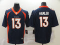 Men's Denver Broncos KJ Hamler #13 Navy Game Jerseys