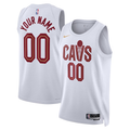 Men's Cleveland Cavaliers White Swingman Custom Jerseys - Association Edition