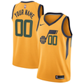 Men's Utah Jazz Yellow Swingman Custom Jerseys - Statement Edition