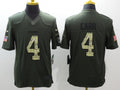 Men's Las Vegas Raiders Derek Carr #4 Army Green Game Jerseys