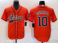 Men's Houston Astros Yuli Gurriel #10 Orange Replica Jerseys Joint Edition