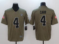 Men's Las Vegas Raiders Derek Carr #4 Brown Game Player Jerseys