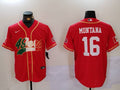 Men's San Francisco 49ers Joe Montana #16 Scarlet Game Jerseys