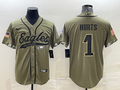 Men's Philadelphia Eagles Jalen Hurts #1 Olive 2022 Salute To Service Limited Jerseys Joint Edition