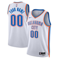 Men's Oklahoma City Thunder White Swingman Custom Jerseys - Association Edition