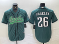 Men's Philadelphia Eagles Saquon Barkley #26 Midnight Green Player Jerseys Joint Edition