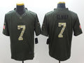 Men's Denver Broncos John Elway #7 Army Green Game Jerseys