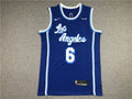 Men's Los Angeles Lakers LeBron James #6 Blue Hardwood Classic Swingman Jerseys