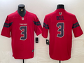 Men's Houston Texans Tank Dell #3 Red Alternate Game Jersey