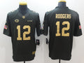 Men's Green Bay Packers Aaron Rodgers #12 Black Authentic Game Jerseys