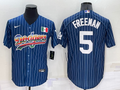 Men's Los Angeles Dodgers Freddie Freeman #5 Blue Replica Game Jerseys