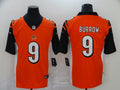 Men's Cincinnati Bengals Joe Burrow #9 Orange Game Jerseys