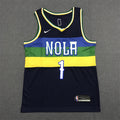 Men's New Orleans Pelicans Zion Williamson #1 Navy Swingman Jerseys