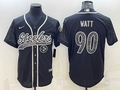 Men's Pittsburgh Steelers T.J. Watt #90 Black Retired Player RFLCTV Limited Jerseys Joint edition