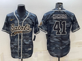 Men's New Orleans Saints Alvin Kamara #41 Grey Camouflage Game Jerseys Joint Edition
