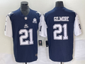 Men's Dallas Cowboys Stephon Gilmore #21 Navy Game Jerseys