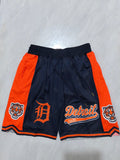 JUST DON Detroit Tigers Blue/Orange Pocket Shorts