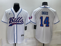 Men's Buffalo Bills Stefon Diggs #14 White Game Jerseys Joint Edition