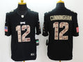Men's Philadelphia Eagles Randall Cunningham #12 Black Game Player Jerseys