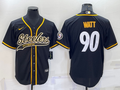 Men's Pittsburgh Steelers T.J. Watt #90 Black Game Jerseys Joint edition