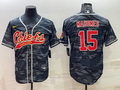 Men's Kansas City Chiefs Patrick Mahomes #15 Grey Camouflage Game Jerseys Joint Edition