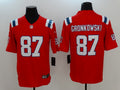 Men's New England Patriots Rob Gronkowski #87 Red Game Jerseys