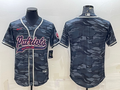 Men's New England Patriots Grey Camouflage Blank Jerseys