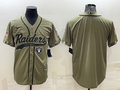 Men's Las Vegas Raiders Olive 2022 Salute To Service Limited Blank Jerseys