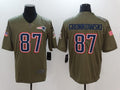Men's New England Patriots Rob Gronkowski #87 Brown Game Jerseys