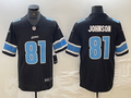 Men's Detroit Lions Calvin Johnson #81 Black Replica Player Jerseys