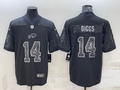 Men's Buffalo Bills Stefon Diggs #14 Black RFLCTV Limited Jerseys