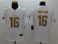 Men's San Francisco 49ers Joe Montana #16 White Player Game Jerseys