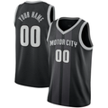 Men's Detroit Pistons Black 2018/19 Swingman Custom Jerseys - City Edition