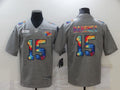 Men's Kansas City Chiefs Patrick Mahomes #15 Gray Game Player Jerseys