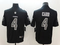 Men's Las Vegas Raiders Derek Carr #4 Black Authentic Game Jerseys