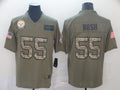 Men's Pittsburgh Steelers Devon Bush Jr. #55 Brown Player Game Jerseys