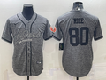 Men's San Francisco 49ers Jerry Rice #80 Grey Game Jerseys Joint Edition