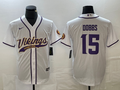 Men's Minnesota Vikings Joshua Dobbs #15 White Game Jerseys Joint Edition
