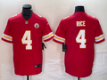 Men's Kansas City Chiefs Rashee Rice #4 Red Game Jerseys