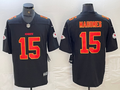 Men's Kansas City Chiefs Patrick Mahomes #15 Black Fashion Game Jerseys