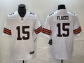 Men's Cleveland Browns Joe Flacco #15 White Game Player Jerseys